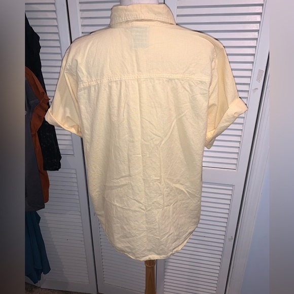 Vintage Betty Boop Embroidered short sleeve button down Shirt Yellow - Picture 5 of 7